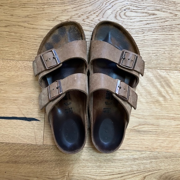 Birkenstock Arizona Oiled Leather Tobacco Brown - Picture 1 of 6